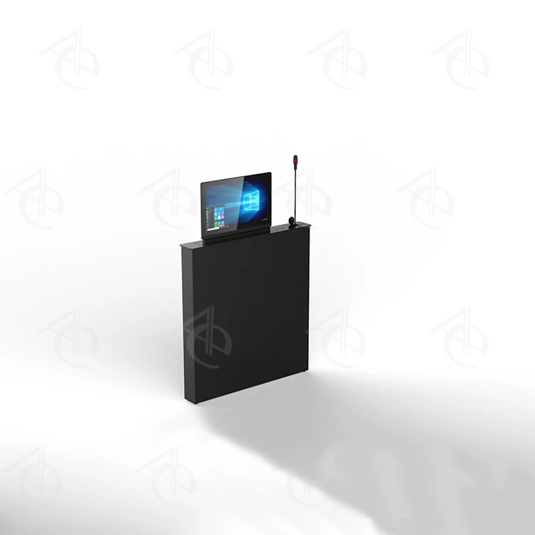 15'' Motorized Retractable Adjustable Tilt 0-90° Monitor With Liftable Microphone