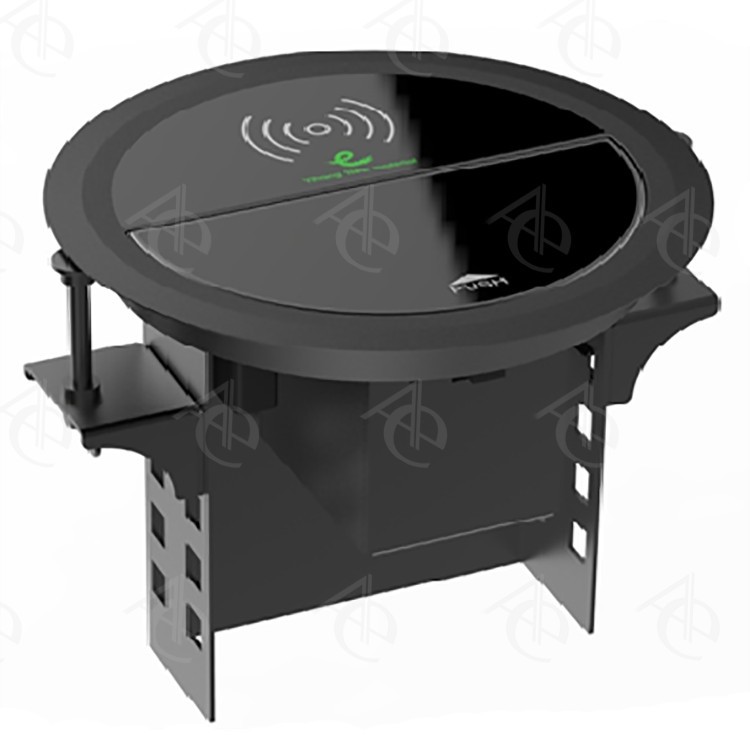 Centro de carga inalámbrica semicircular con conectores ocultos