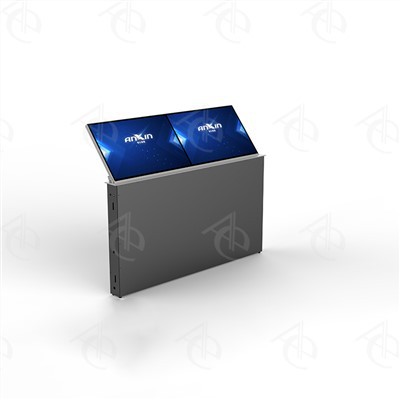 Monitor doble de 24'' de tipo lado a lado Monitor de inclinación ajustable retráctil