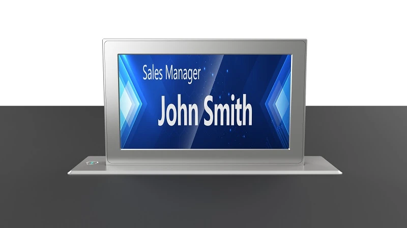 Motorized Retractable Dual-sided Nameplate