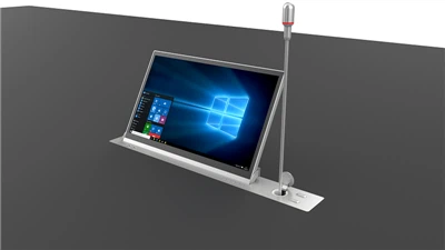 Monitor retráctil motorizado de 19 "con micrófono